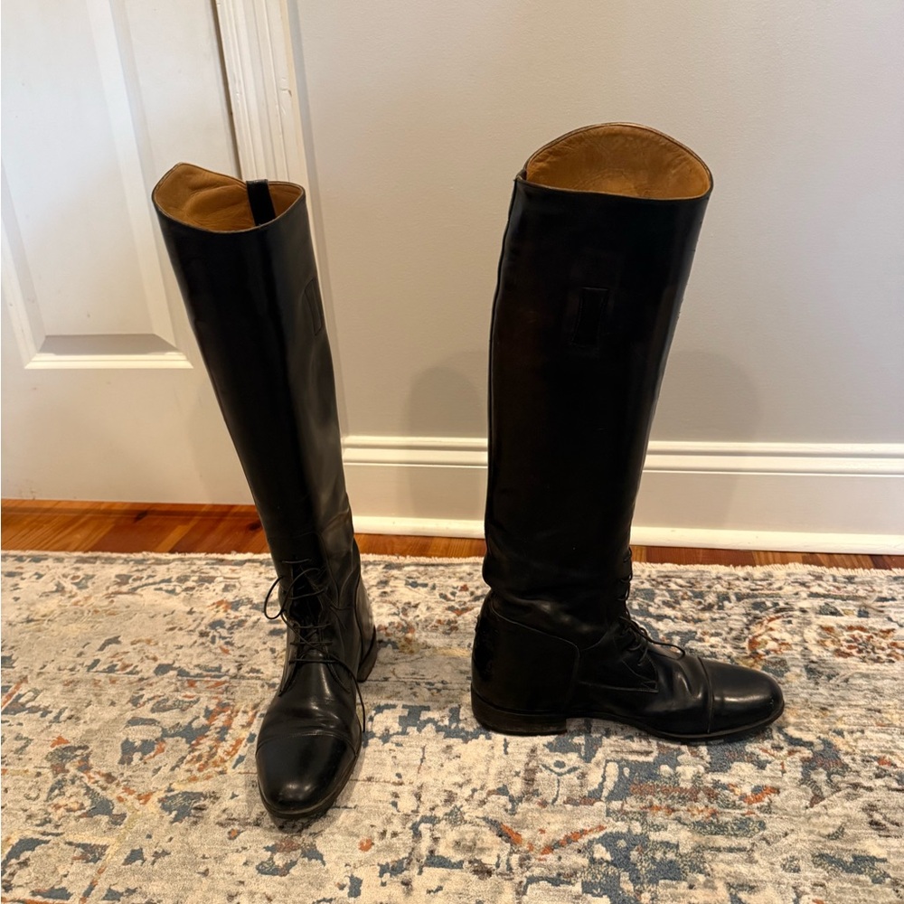 Equestrian,Grand Prix Black Riding Boots,Service Riding Apparel ,#5525 WW Size 9